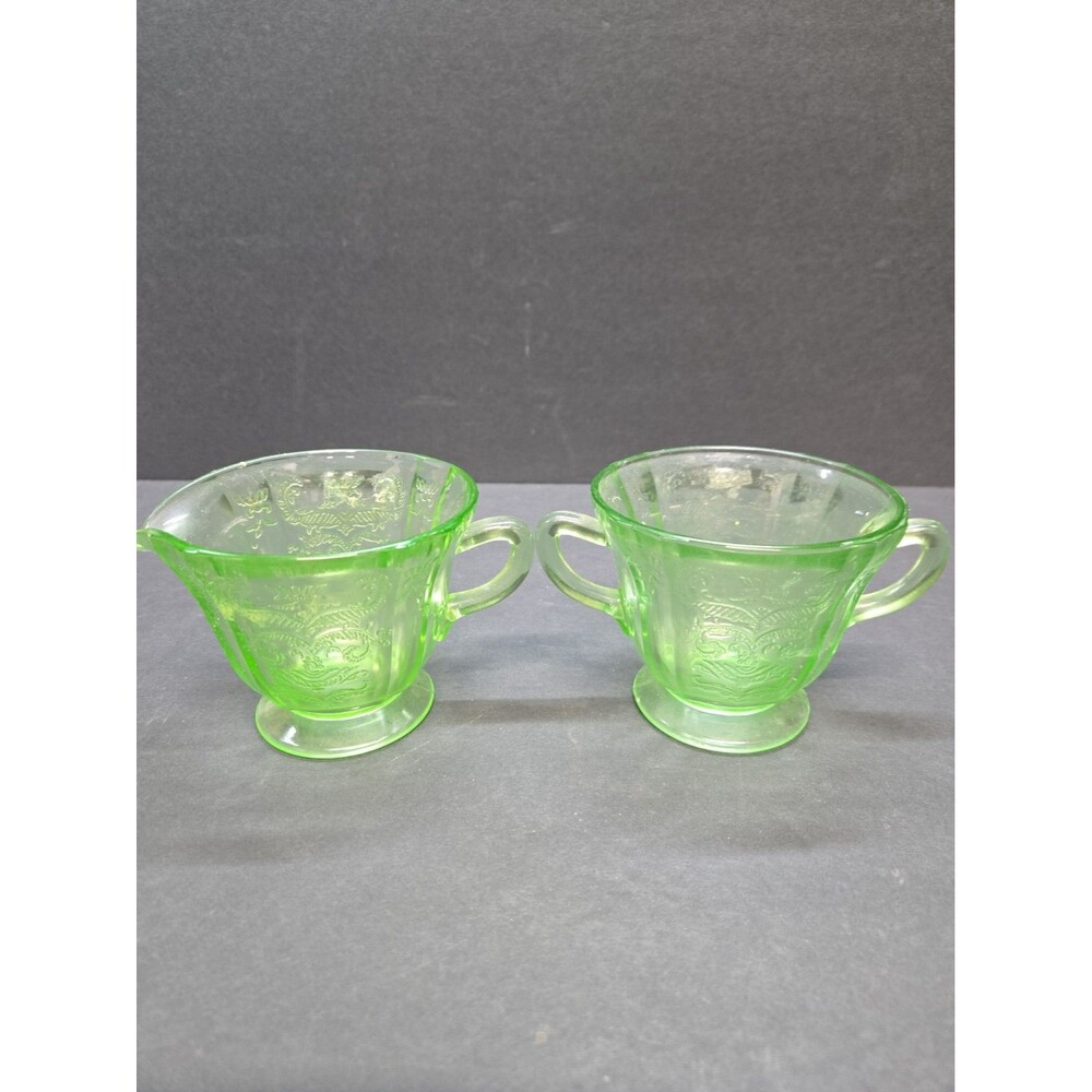 Vintage Uranium Glass Lot Mixed Lot